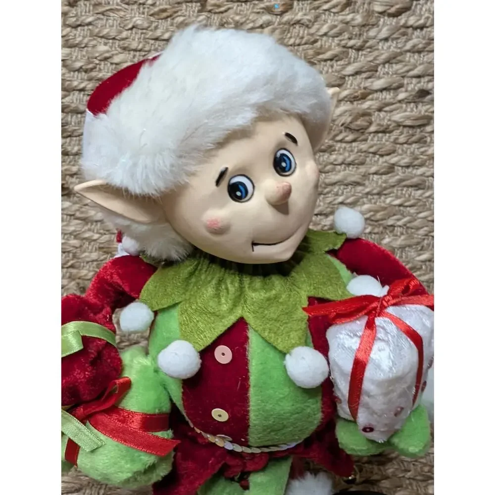 NEW! Plus Christmas Pixie Elf Tree Topper Bells Holiday Decor Unique Gift 11